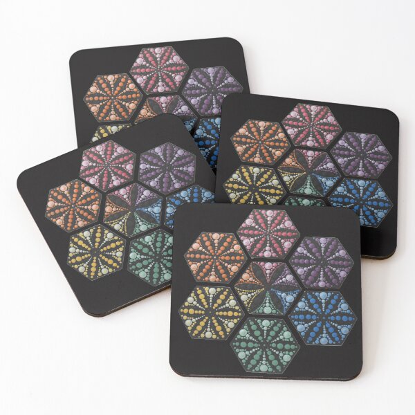 Item preview, Rainbow mandala hexagon designed and sold by anewdawnanewday.