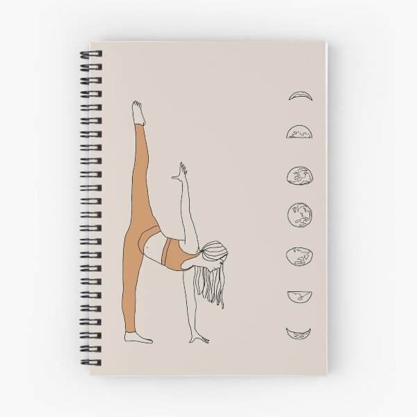 Item preview, Minimalist Yoga Girl Moon Phases Line Art designed and sold by sierratruong.