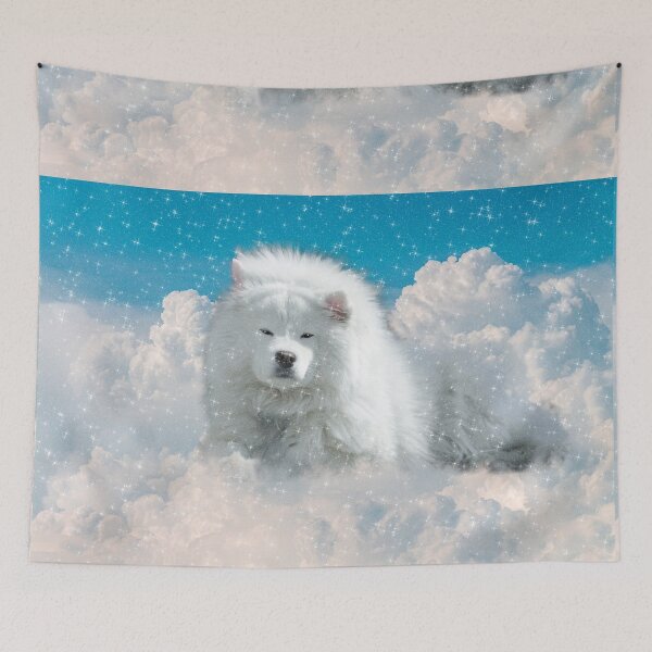 Item preview, Samoyed White Dog in the clouds designed and sold by Jolly-Yosei.