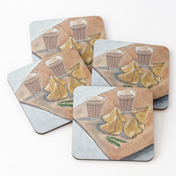 Never hurt a samosa by saying no- they too have fillings inside. Coasters (Set of 4)
