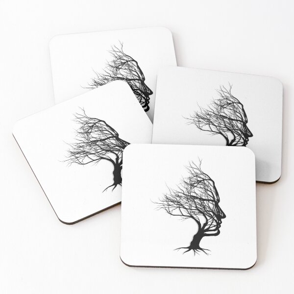 Item preview, Woman Face Fineline Tree designed and sold by Aline22.