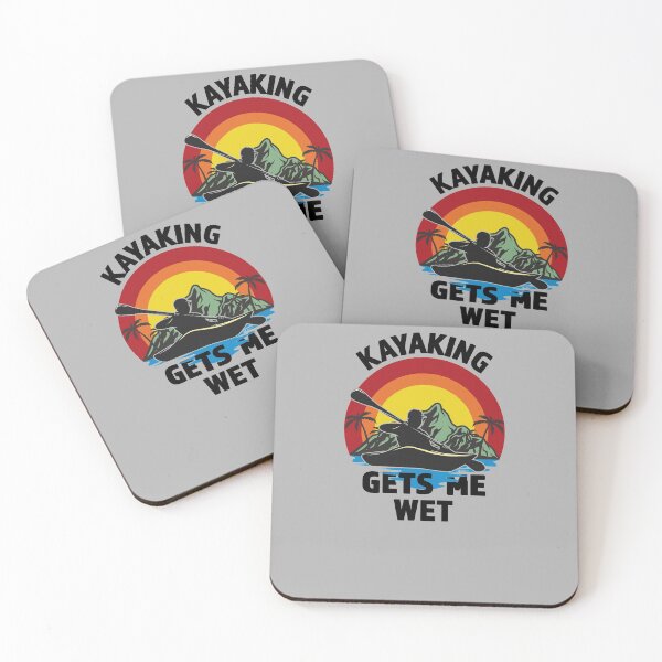Item preview, Kayaking Gets Me Wet - Great gift for The Kayak Fan -Black lettering & Multi color Design designed and sold by Richard529.