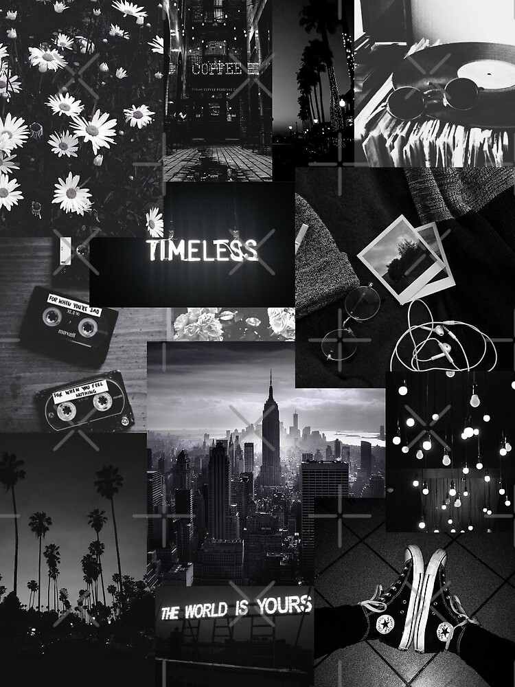 Black and White Aesthetic Collage Poster for Sale by shaynarez