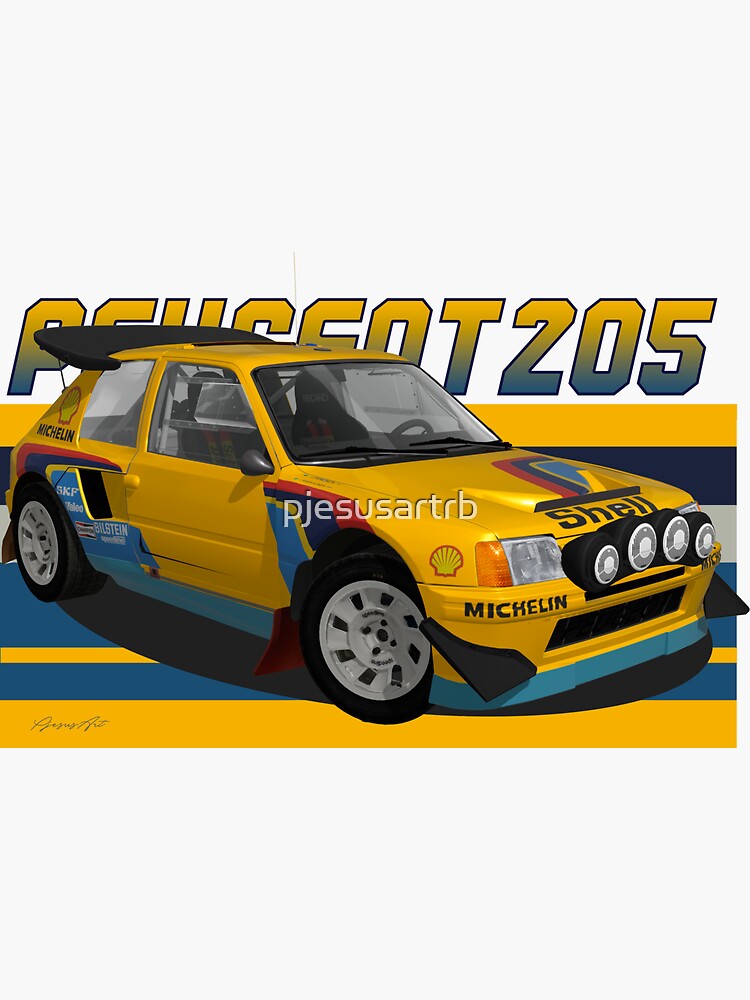 "Peugeot 205 T16 Group B" Sticker by pjesusartrb Redbubble