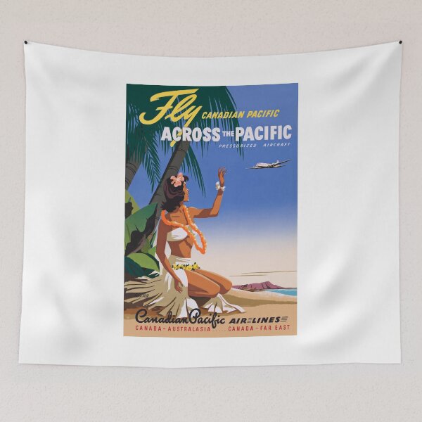 Item preview, 1950s Canadian Pacific Airlines Travel Poster designed and sold by retrographics.