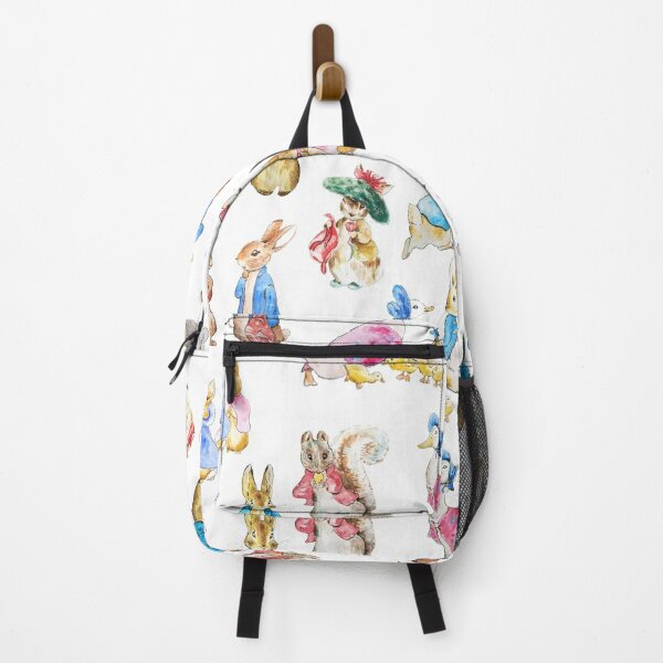 Mr.Weng Watercolor Flowers Printed Canvas Backpack For Girl and Children 
