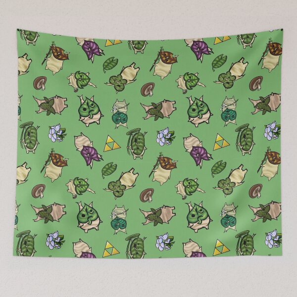 Item preview, Korok Repeating Pattern (Light Green) designed and sold by SnaratinCo.