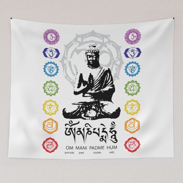 Item preview, Buddha, Chakras, Om Mani Padme Hum mantra  designed and sold by marcosty.
