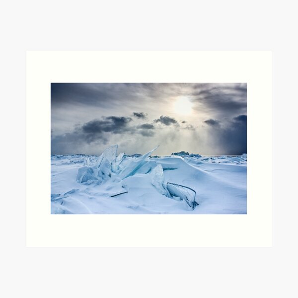 Icy Beach Art Print
