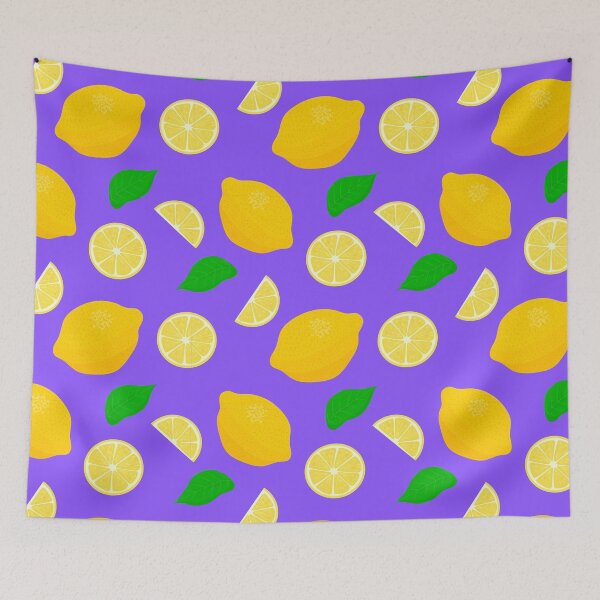 Item preview, Lemon Pattern (On Blue) designed and sold by JazzPWall.