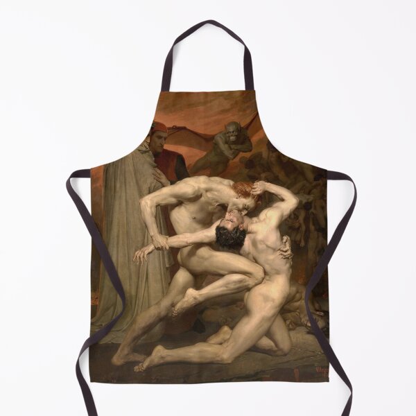 Fine Art: William-Adolphe Bouguereau - Dante And Virgil In Hell Apron