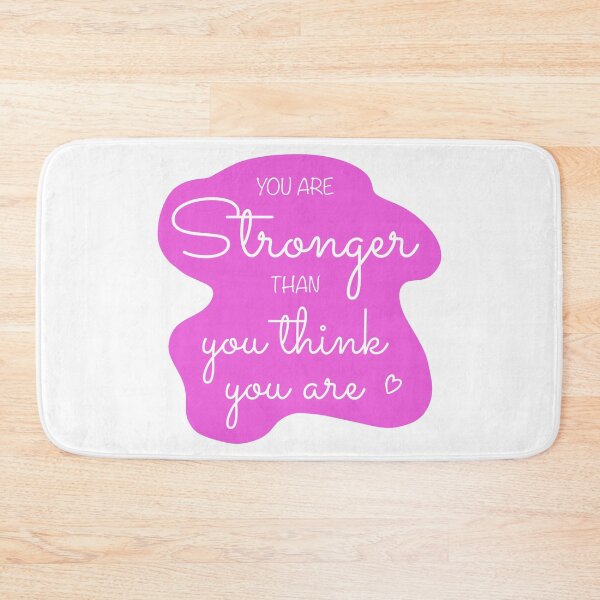 Item preview, You Are Stronger Than you Think You Are Affirmation in Pink designed and sold by CottoVerdi.