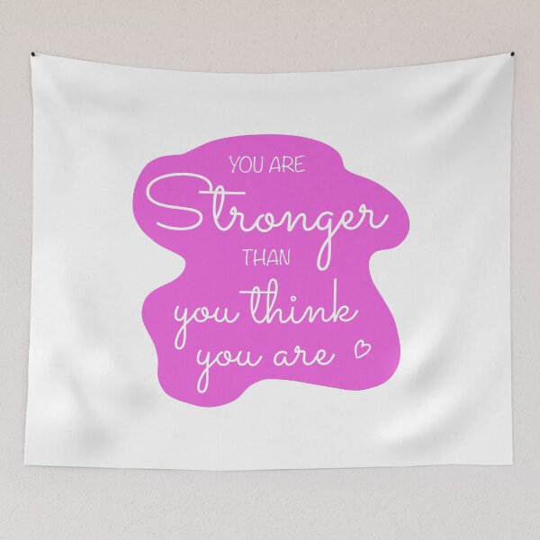Item preview, You Are Stronger Than you Think You Are Affirmation in Pink designed and sold by CottoVerdi.