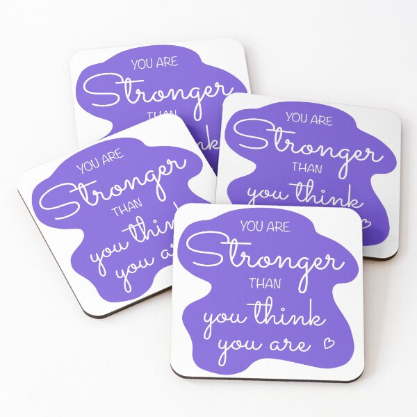 Item preview, You Are Stronger Than you Think You Are Affirmation in Purple designed and sold by CottoVerdi.