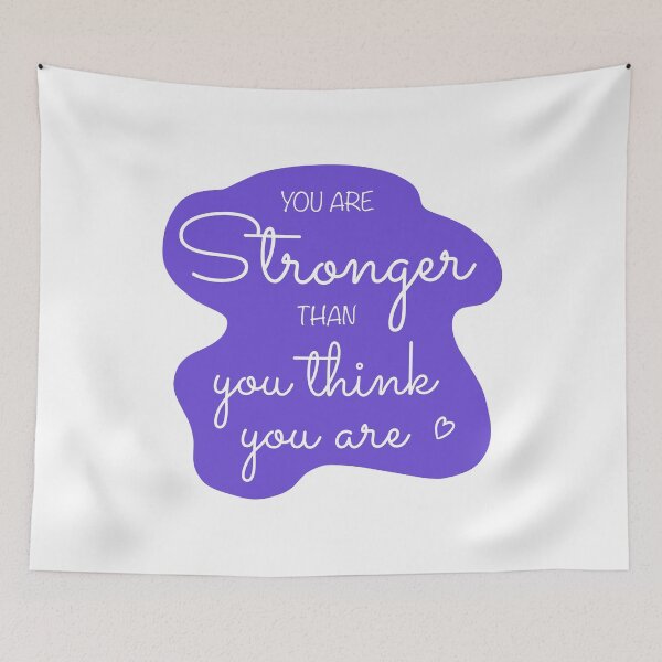 Item preview, You Are Stronger Than you Think You Are Affirmation in Purple designed and sold by CottoVerdi.