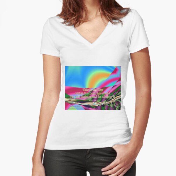This is the Day which the Lord has made Fitted V-Neck T-Shirt