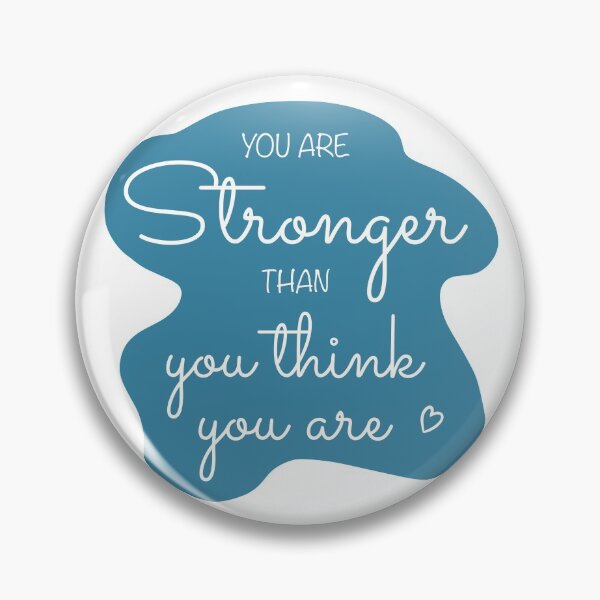 Item preview, You Are Stronger Than you Think You Are Affirmation in Teal designed and sold by CottoVerdi.