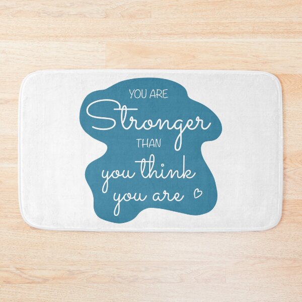 Item preview, You Are Stronger Than you Think You Are Affirmation in Teal designed and sold by CottoVerdi.