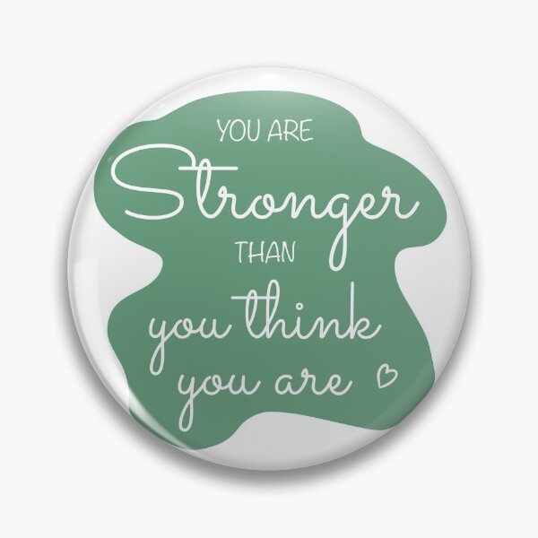 Item preview, You Are Stronger Than you Think You Are Affirmation in Green designed and sold by CottoVerdi.