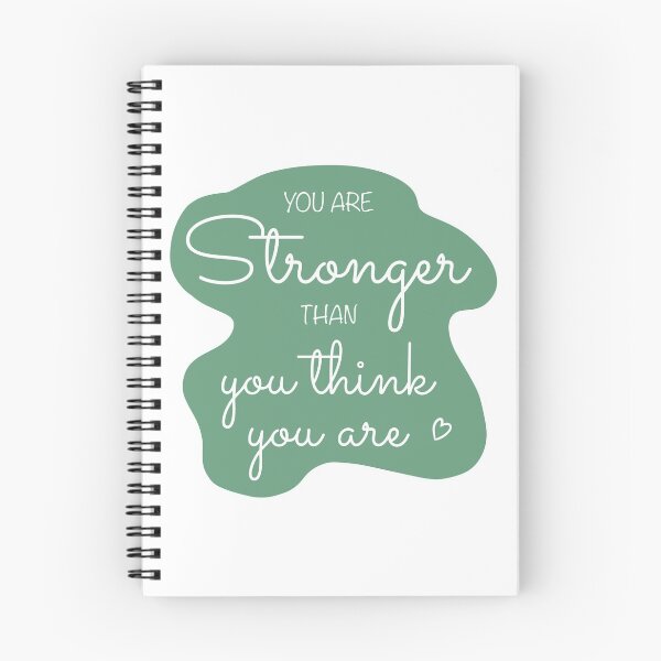 Item preview, You Are Stronger Than you Think You Are Affirmation in Green designed and sold by CottoVerdi.