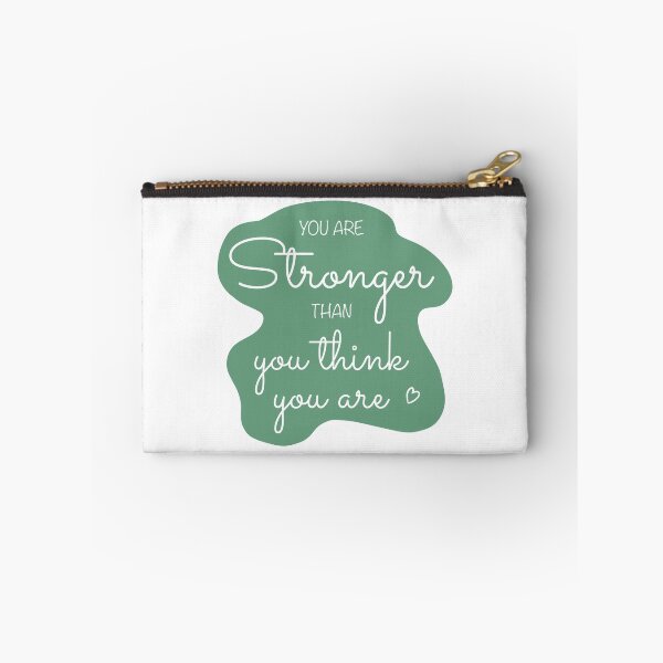 Item preview, You Are Stronger Than you Think You Are Affirmation in Green designed and sold by CottoVerdi.