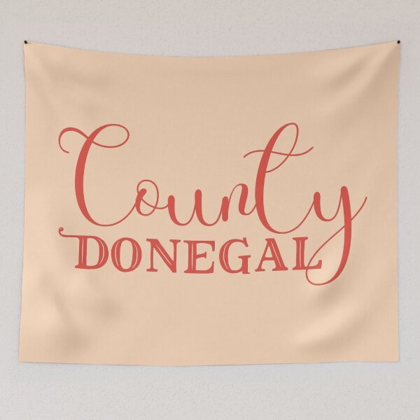 Item preview, County Donegal in Deep Coral font designed and sold by irishorbust.