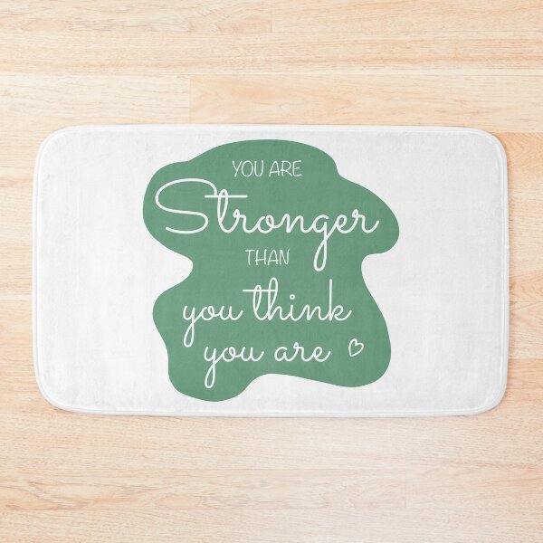 Item preview, You Are Stronger Than you Think You Are Affirmation in Green designed and sold by CottoVerdi.