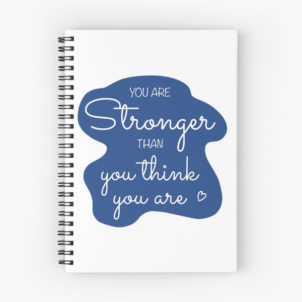 Item preview, You Are Stronger Than you Think You Are Affirmation in Blue designed and sold by CottoVerdi.