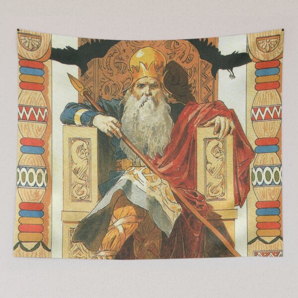 Item preview, Odin - Vintage Retro Norse Mythology Illustration designed and sold by elevens.