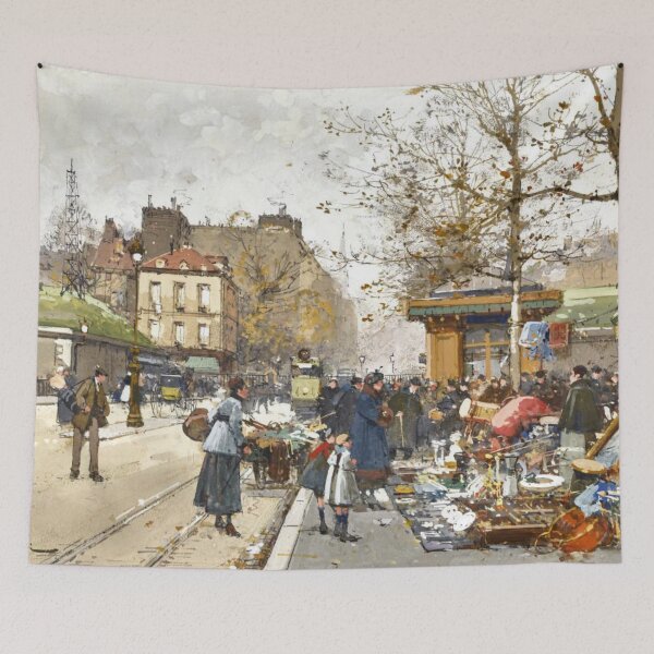 Item preview, The Flea Market, Porte du Châtillon - Eugene Galien-Laloue designed and sold by CJET.