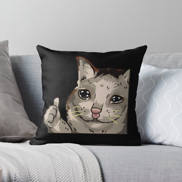 Coussins Sur Le Theme Meme Chat Qui Pleure Redbubble