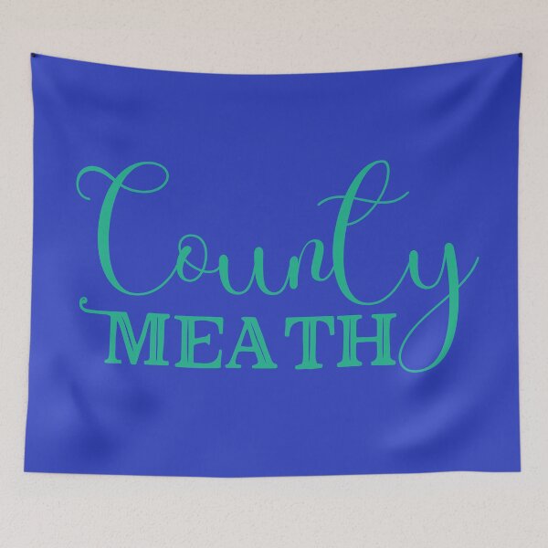 Item preview, County Meath in Turquoise font designed and sold by irishorbust.