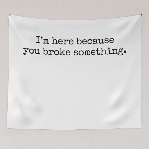 Item preview, I'm here because you broke something - vintage typewriter designed and sold by MoClan-Graphics.