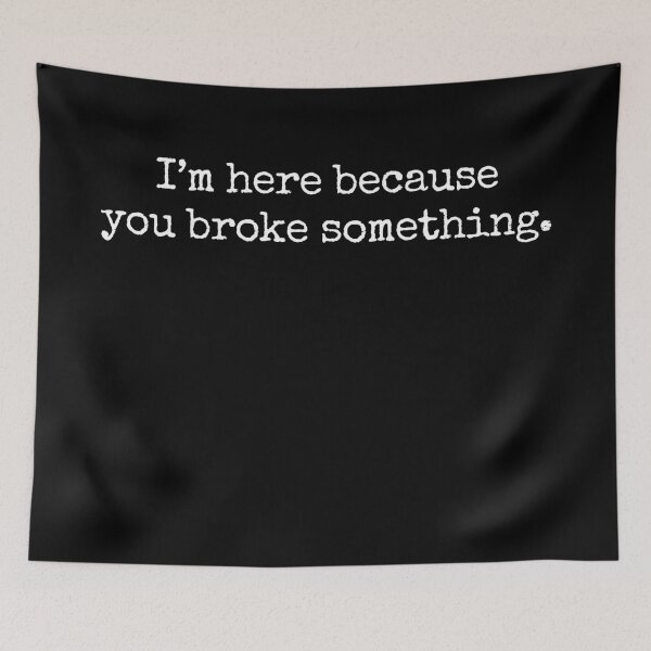 Item preview, I'm here because you broke something - vintage typewriter designed and sold by MoClan-Graphics.