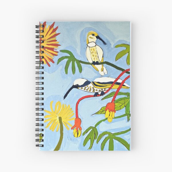 Flowers and Birds Zion Levy Stewart Art Spiral Notebook