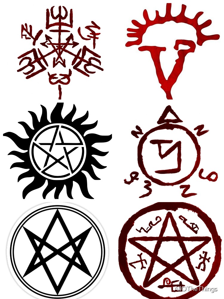 "Supernatural Symbols" Tshirt by AllOTheThings Redbubble