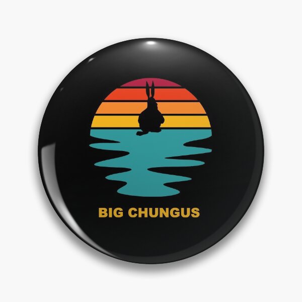 Artikelvorschau, Big Chungus Shadow Meme Fett Hase Retro Vintage 70er Jahre Sonnenuntergang entworfen und verkauft von Draculaura2009.