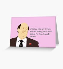 Literally Free Kevin Greeting Card