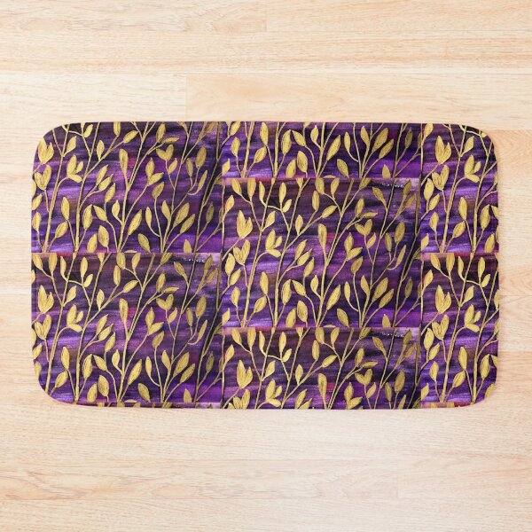 Item preview, Gold Leaves in Purple Haze designed and sold by SavitaGilbert.