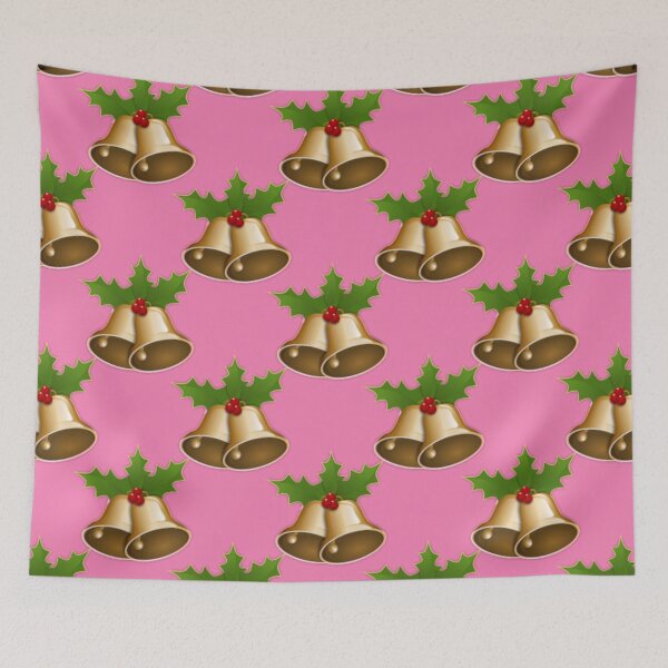Item preview, Merry Christmas Repeating Pattern Mistletoe Bells  designed and sold by ThingsByJoy.
