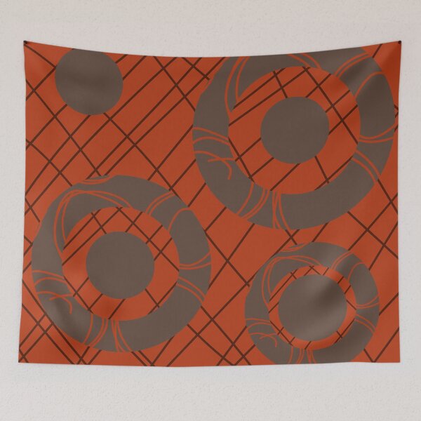 Item preview, Red Circles and Lines Pattern Design designed and sold by NancyMerkle.