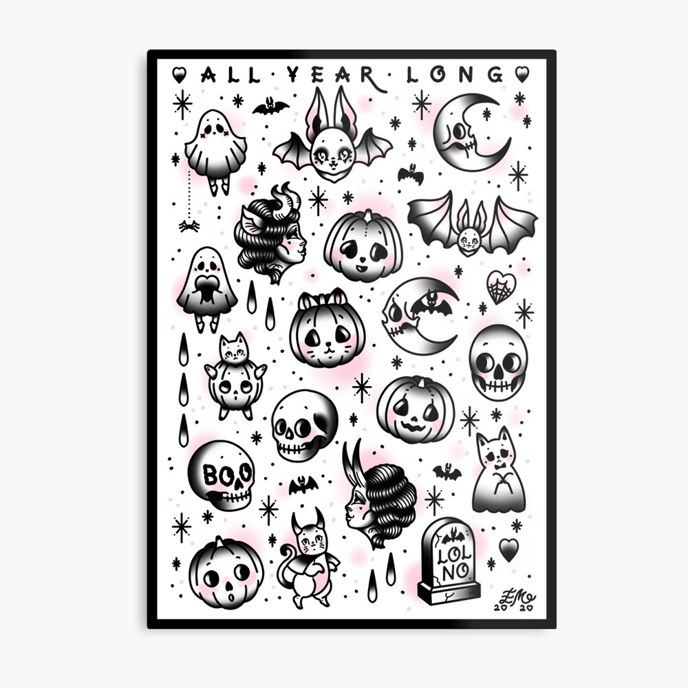 Buy Oottati 15 Sheets Temporary Tattoo Tiny Cute Halloween Skull Whale Eye  Face Words Sun Moon Totem Arm Hand Pattern Online at desertcartCyprus