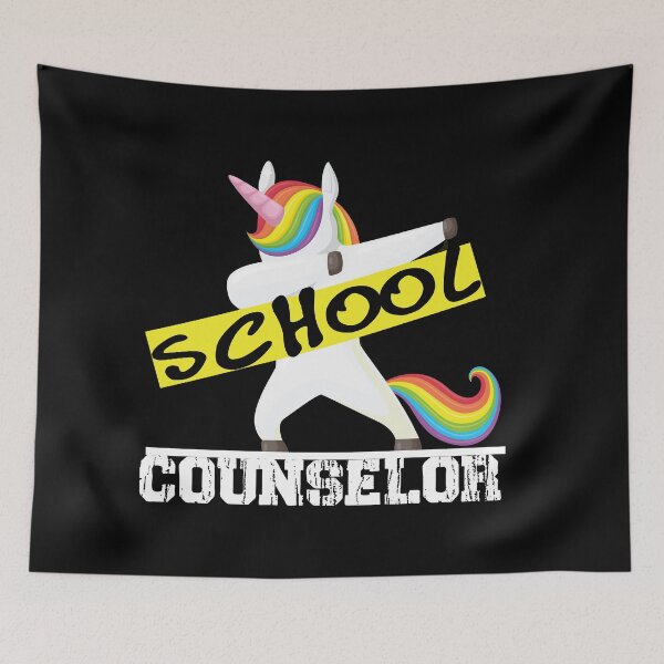 Item preview, Love School Counselor Rainbow Hair Unicorn Teacher Gift designed and sold by ilias13.