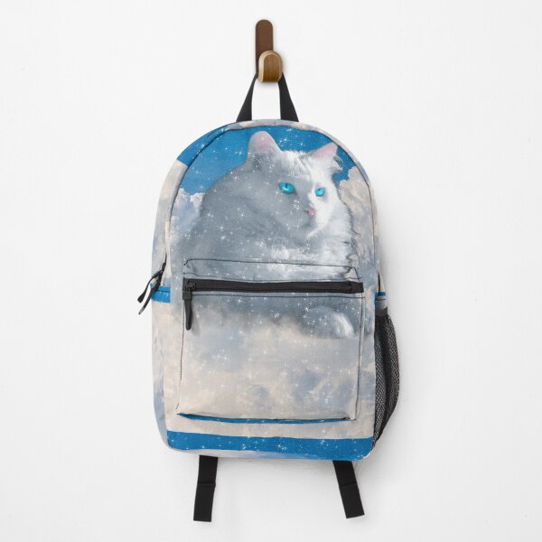 Item preview, White Cat Blue eyes in the clouds designed and sold by Jolly-Yosei.