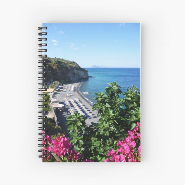 Lipari Beach, Bougainvillea & Fig Spiral Notebook
