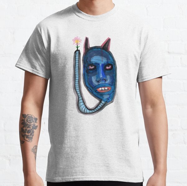 a blue worm holding a flower Classic T-Shirt