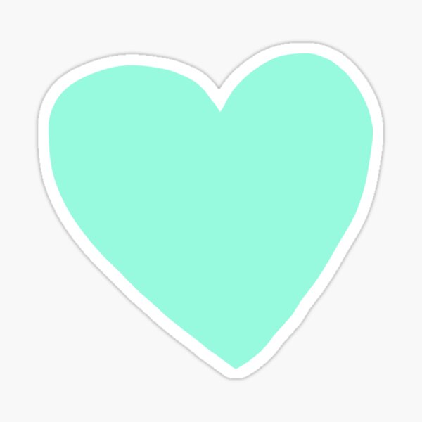 Mint Heart Sticker