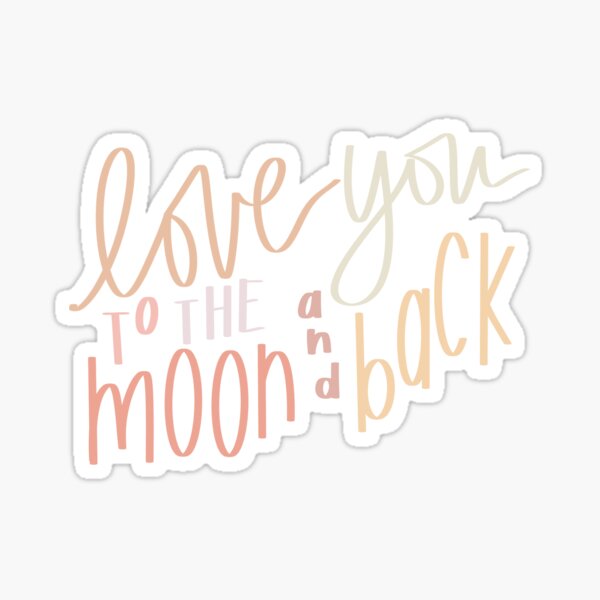 Vista previa del artículo con la obra «Te amo hasta la luna y de vuelta», diseñado y vendido por swaygirls.