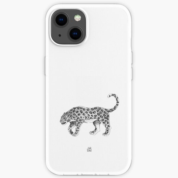 EXTINCTION - Panthère des neiges Coque souple iPhone