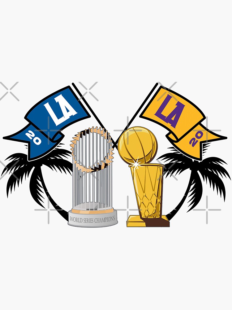 Dodgers Lakers 2020 World Champions Trophies Champions Shirt